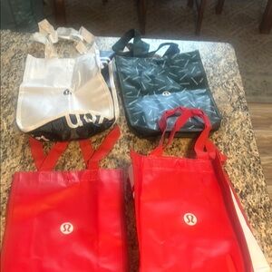 lululemon athletica Red and Black Tote Bag Set